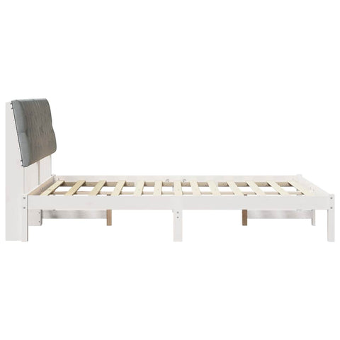 vidaXL Bed Frame Light Grey 140 x 200 cm Solid Pine Wood