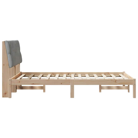vidaXL Bed Frame Light Grey 120 x 200 cm Solid Pine Wood