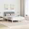 vidaXL Bed Frame with Upholstered Headboard White 135 x 190 cm