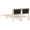 vidaXL Bed Frame with Upholstered Headboard White 135 x 190 cm