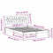 vidaXL Bed Frame with Upholstered Headboard White 135 x 190 cm