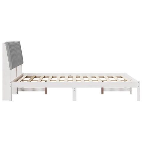 vidaXL Bed Frame Light Grey 140 x 200 cm Solid Pine Wood