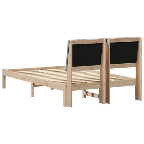 vidaXL Bed Frame Light Grey 120 x 200 cm Solid Pine Wood
