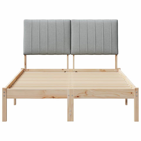 vidaXL Bed Frame Light Grey 120 x 200 cm Solid Pine Wood