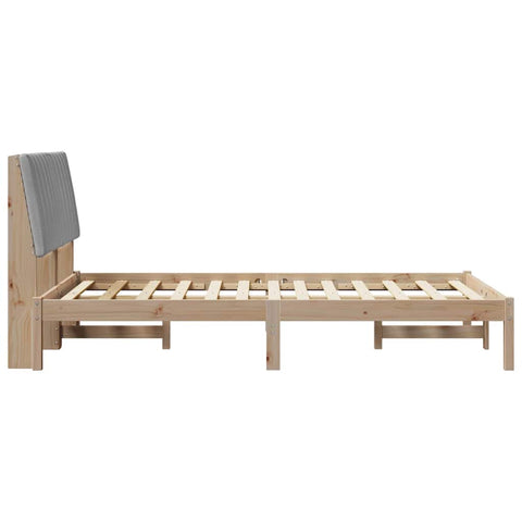 vidaXL Bed Frame Light Grey 120 x 200 cm Solid Pine Wood