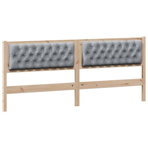 vidaXL Headboard Other Brown and light grey 200 cm Solid pine wood