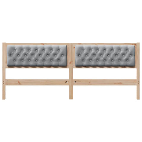 vidaXL Headboard Other Brown and light grey 200 cm Solid pine wood