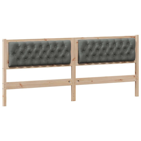 vidaXL Headboard Other Brown and dark grey 200 cm Solid pine wood
