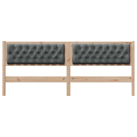 vidaXL Headboard Other Brown and dark grey 200 cm Solid pine wood