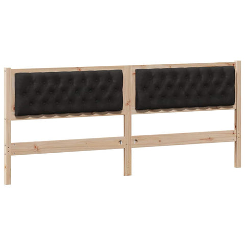 vidaXL Headboard Other Brown and black 200 cm Solid pine wood