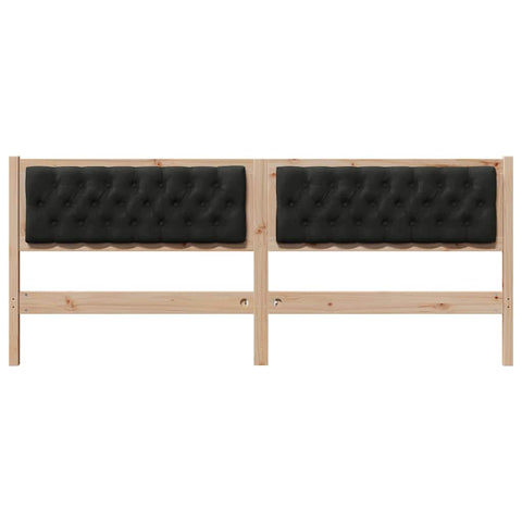 vidaXL Headboard Other Brown and black 200 cm Solid pine wood