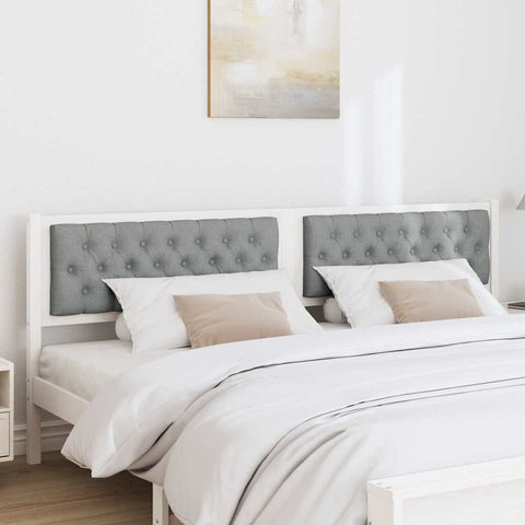 vidaXL Headboard Other White and light grey 200 cm Solid pine wood