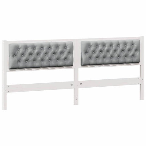 vidaXL Headboard Other White and light grey 200 cm Solid pine wood