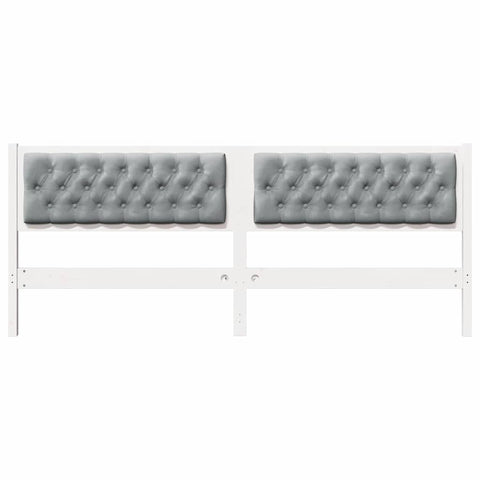 vidaXL Headboard Other White and light grey 200 cm Solid pine wood