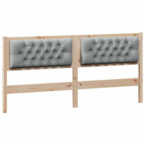 vidaXL Headboard Other Brown and light grey 180 cm Solid pine wood