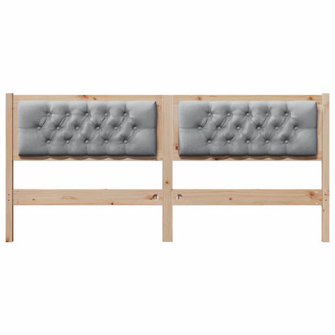 vidaXL Headboard Other Brown and light grey 180 cm Solid pine wood
