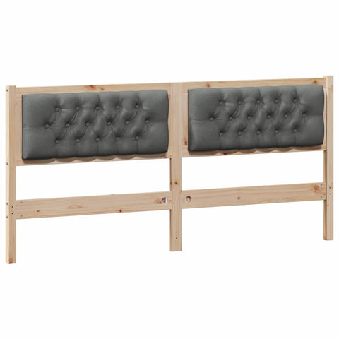 vidaXL Headboard Other Brown and dark grey 180 cm Solid pine wood