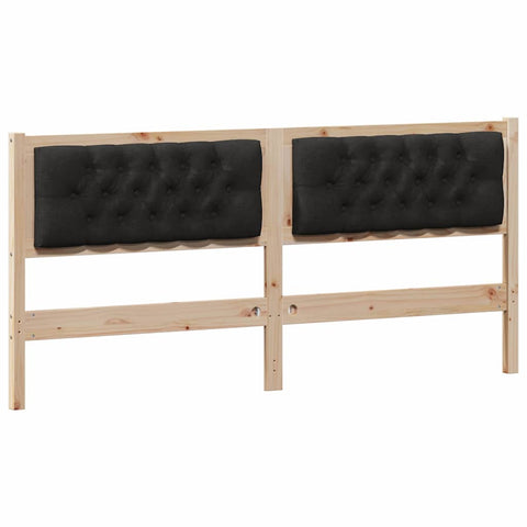 vidaXL Headboard Other Brown and black 160 cm Solid pine wood