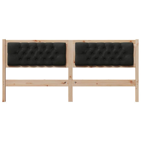 vidaXL Headboard Other Brown and black 160 cm Solid pine wood