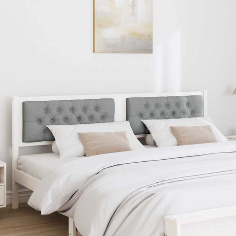 vidaXL Headboard Other White and light grey 160 cm Solid pine wood