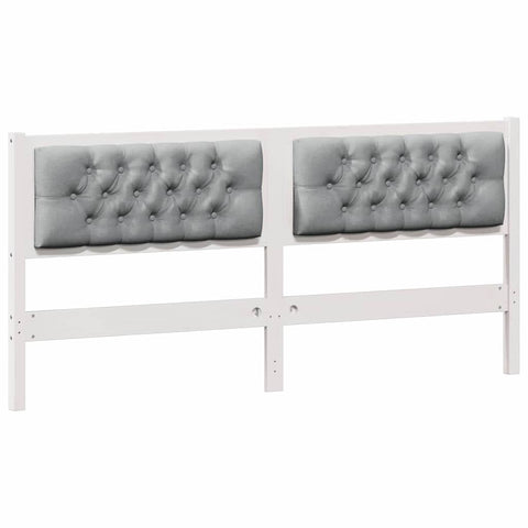 vidaXL Headboard Other White and light grey 160 cm Solid pine wood