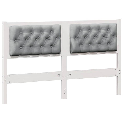 vidaXL Headboard Other White and light grey 150 cm Solid pine wood
