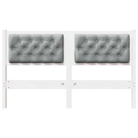 vidaXL Headboard Other White and light grey 150 cm Solid pine wood
