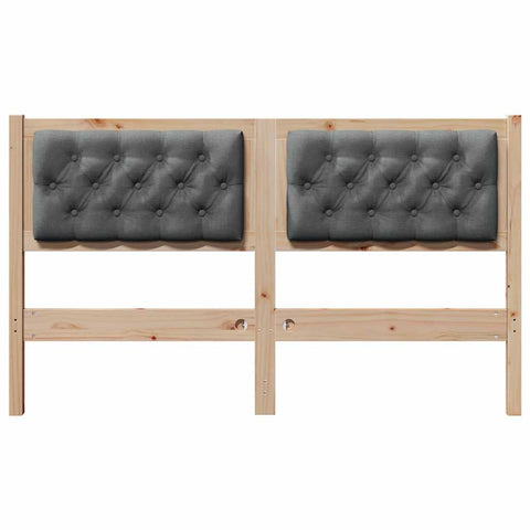 vidaXL Headboard Other Brown and dark grey 140 cm Solid pine wood