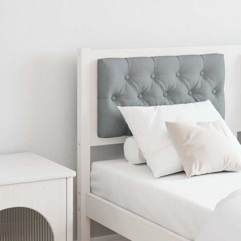 vidaXL Headboard Other White and light grey 140 cm Solid pine wood