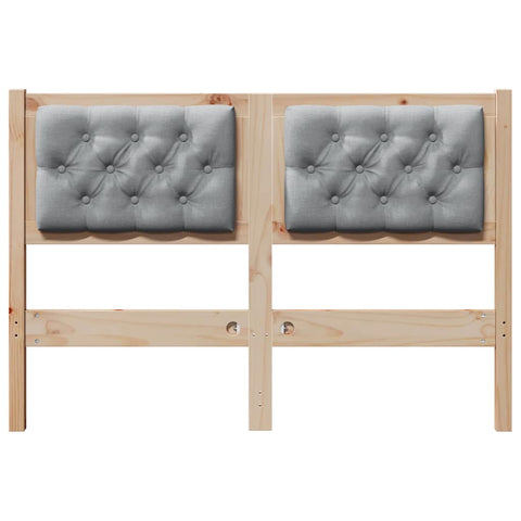 vidaXL Headboard Other Brown and light grey 135 cm Solid pine wood