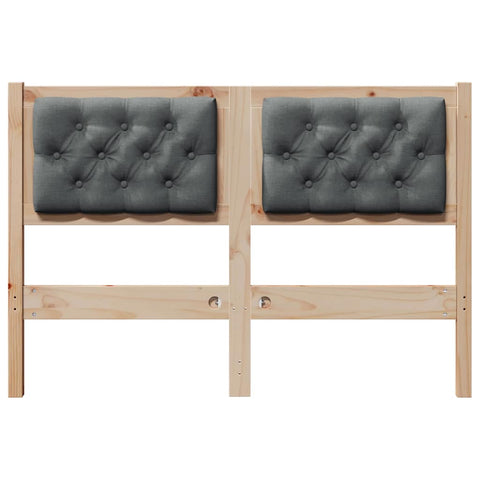vidaXL Headboard Other Brown and dark grey 135 cm Solid pine wood
