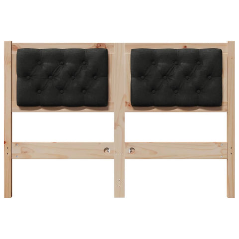 vidaXL Headboard Other Brown and black 135 cm Solid pine wood