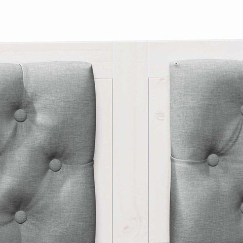 vidaXL Headboard Other White and light grey 135 cm Solid pine wood