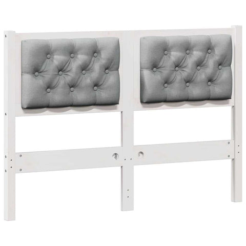vidaXL Headboard Other White and light grey 135 cm Solid pine wood