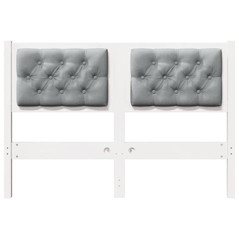 vidaXL Headboard Other White and light grey 135 cm Solid pine wood