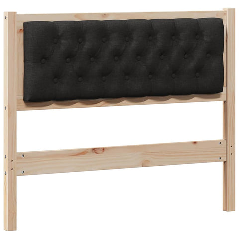 vidaXL Headboard Other Brown and black 100 cm Solid pine wood
