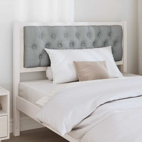 vidaXL Headboard Other White and light grey 100 cm Solid pine wood