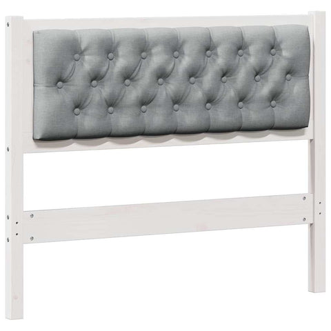 vidaXL Headboard Other White and light grey 100 cm Solid pine wood