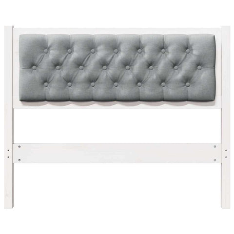 vidaXL Headboard Other White and light grey 100 cm Solid pine wood