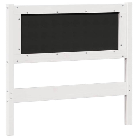 vidaXL Headboard Other White and light grey 90 cm Solid pine wood