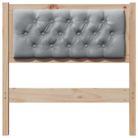 vidaXL Headboard Other Brown and light grey 75 cm Solid pine wood