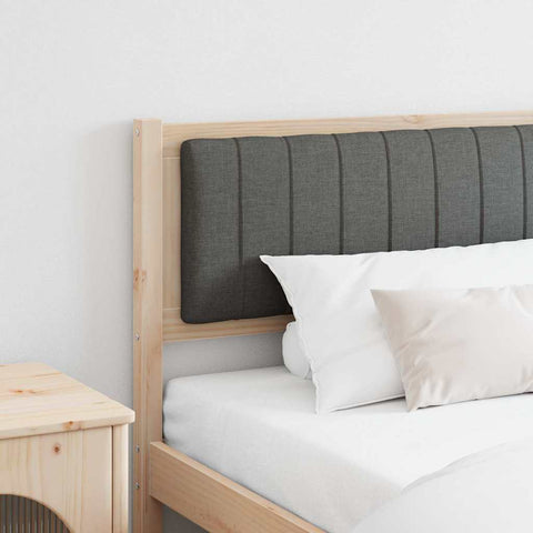 vidaXL Upholstered Headboard Brown 200 cm Solid Pine Wood