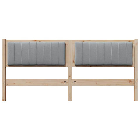 vidaXL Upholstered Headboard Brown 180 cm Solid Pine Wood