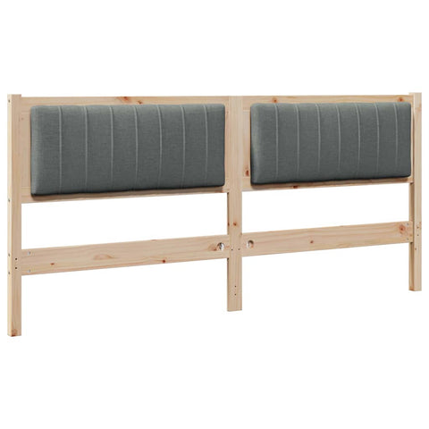 vidaXL Upholstered Headboard Brown 180 cm Solid Pine Wood