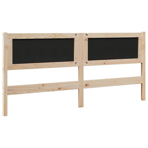 vidaXL Upholstered Headboard Brown 180 cm Solid Pine Wood