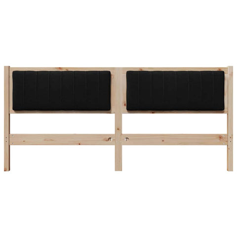 vidaXL Upholstered Headboard Brown 180 cm Solid Pine Wood