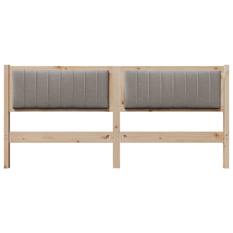 vidaXL Upholstered Headboard Brown 180 cm Solid Pine Wood