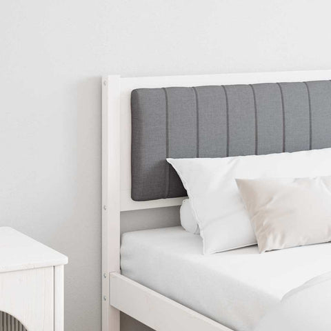 vidaXL Upholstered Headboard White 180 cm Solid Pine Wood