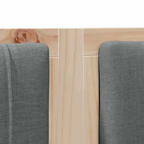 vidaXL Upholstered Headboard Brown 160 cm Solid Pine Wood