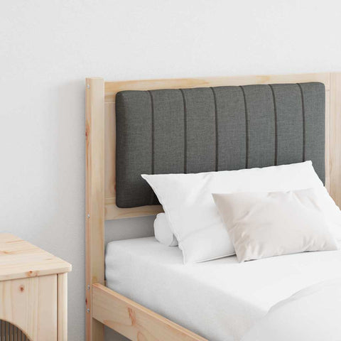 vidaXL Upholstered Headboard Brown 160 cm Solid Pine Wood
